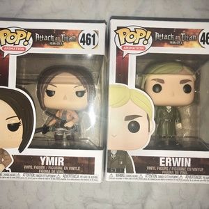Attack on Titan Funko Pop bundle - Ymir and Erwin